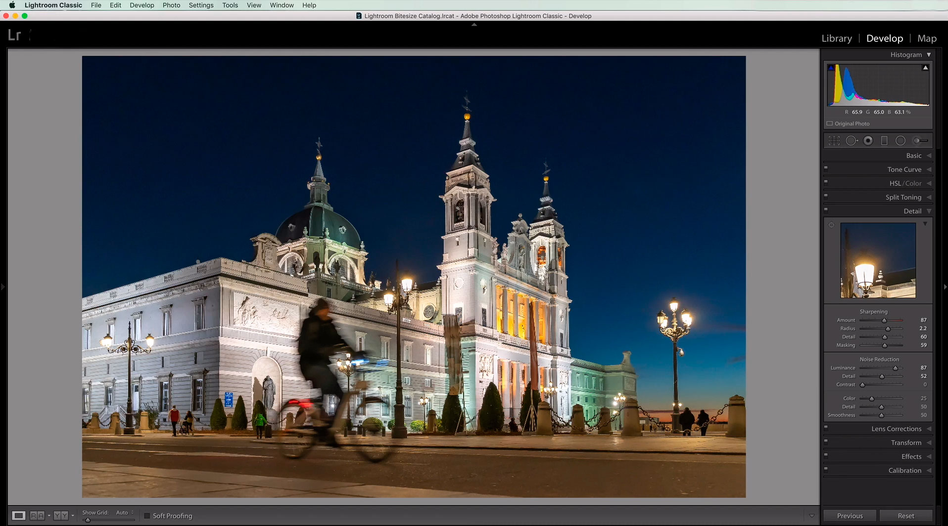 Get rid of grain in lightroom..